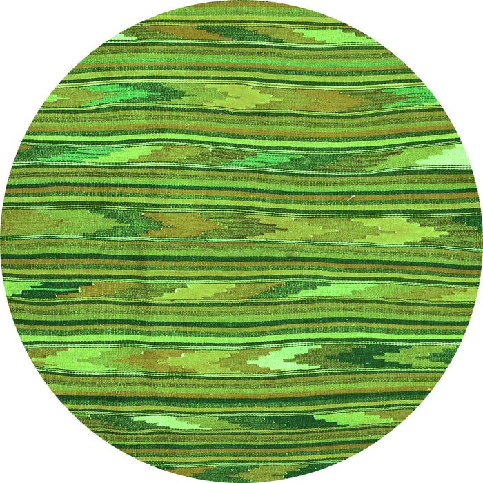 Square Southwestern Green Country Rug, con2680grn