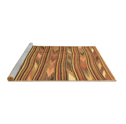 Sideview of Machine Washable Southwestern Brown Country Rug, wshcon2680brn