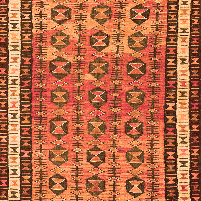 Abstract Orange Contemporary Rug, con2681org