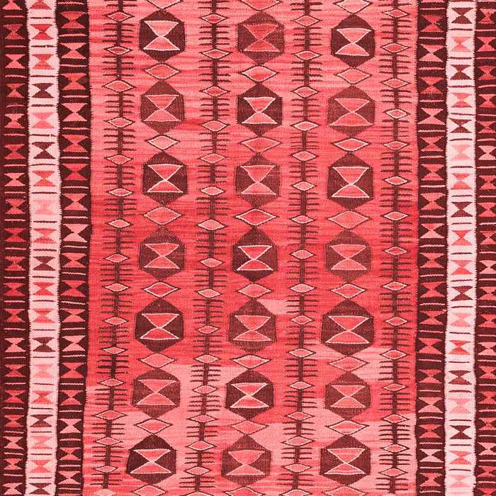 Machine Washable Abstract Red Contemporary Rug, wshcon2681red