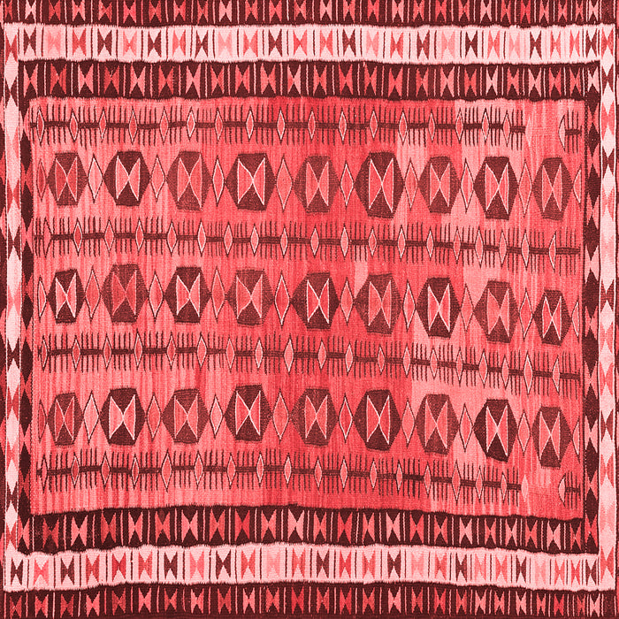 Machine Washable Abstract Red Contemporary Rug, wshcon2681red