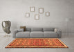 Machine Washable Abstract Orange Contemporary Area Rugs in a Living Room, wshcon2681org