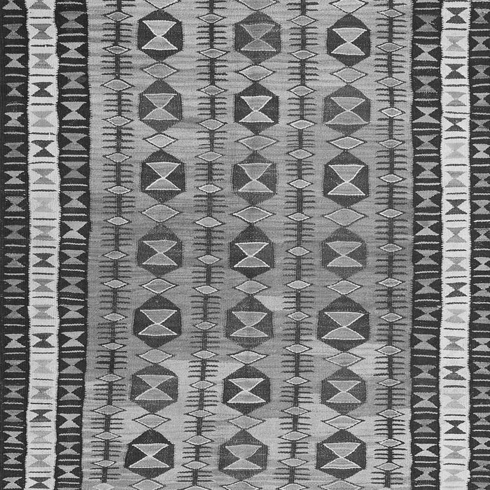 Serging Thickness of Machine Washable Abstract Gray Contemporary Rug, wshcon2681gry