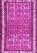 Machine Washable Abstract Pink Contemporary Rug, wshcon2681pnk