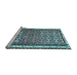 Sideview of Machine Washable Abstract Light Blue Contemporary Rug, wshcon2681lblu