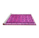 Sideview of Machine Washable Abstract Pink Contemporary Rug, wshcon2681pnk