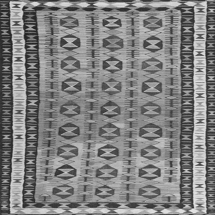 Round Machine Washable Abstract Gray Contemporary Rug, wshcon2681gry