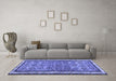 Machine Washable Abstract Blue Contemporary Rug in a Living Room, wshcon2681blu