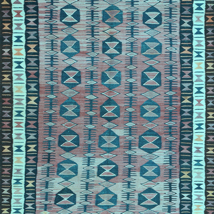 Machine Washable Abstract Light Blue Contemporary Rug, wshcon2681lblu