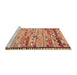 Serging Thickness of Machine Washable Contemporary Sand Brown Rug, wshcon2682