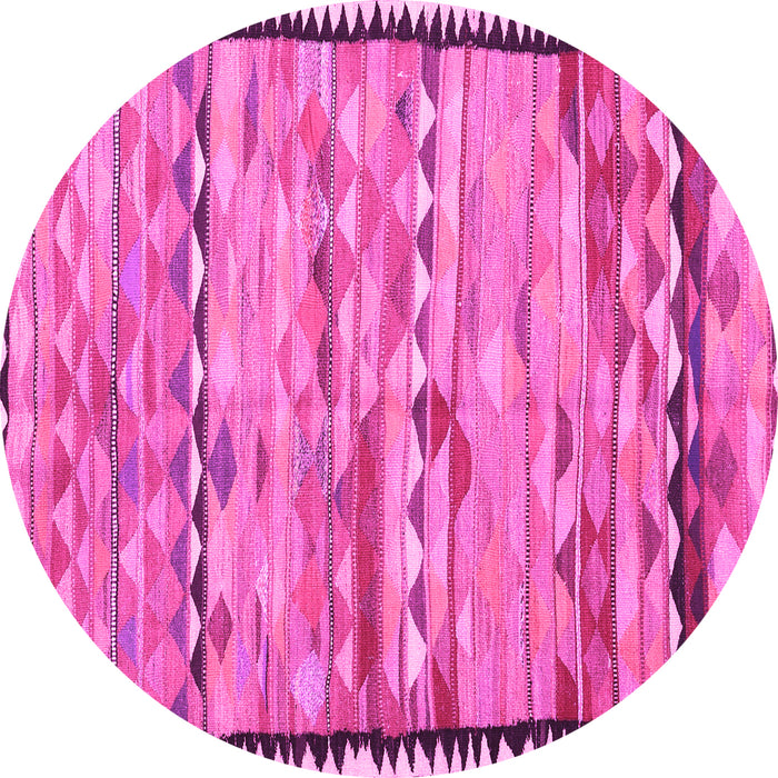 Round Oriental Pink Traditional Rug, con2682pnk