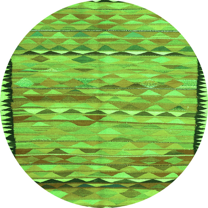 Square Oriental Green Traditional Rug, con2682grn