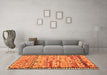 Machine Washable Oriental Orange Traditional Area Rugs in a Living Room, wshcon2682org