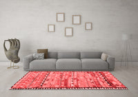 Machine Washable Oriental Red Traditional Rug, wshcon2682red