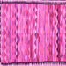 Square Machine Washable Oriental Pink Traditional Rug, wshcon2682pnk