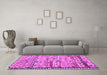 Machine Washable Oriental Purple Traditional Area Rugs in a Living Room, wshcon2682pur