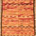 Serging Thickness of Oriental Orange Traditional Rug, con2682org