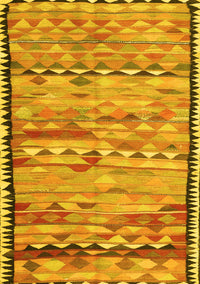 Oriental Yellow Traditional Rug, con2682yw