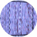 Round Oriental Blue Traditional Rug, con2682blu