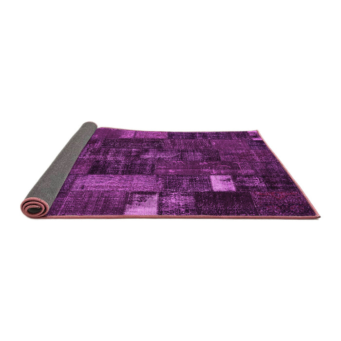 Sideview of Patchwork Pink Transitional Rug, con2683pnk