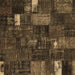 Square Patchwork Brown Transitional Rug, con2683brn