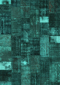 Patchwork Turquoise Transitional Rug, con2683turq