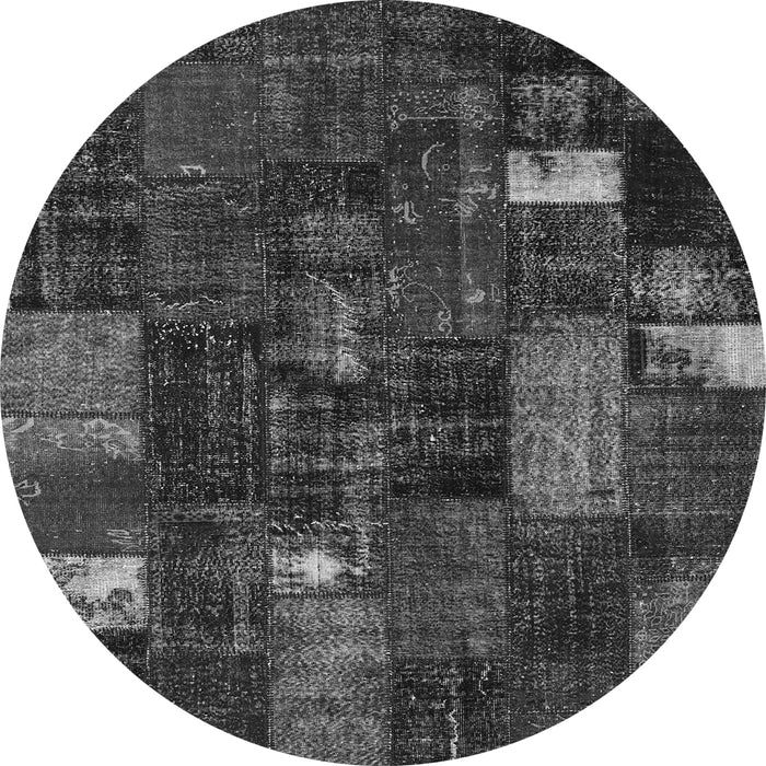 Square Patchwork Gray Transitional Rug, con2683gry