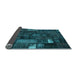 Sideview of Patchwork Light Blue Transitional Rug, con2683lblu