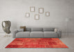 Machine Washable Patchwork Orange Transitional Area Rugs in a Living Room, wshcon2684org