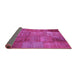 Sideview of Patchwork Purple Transitional Rug, con2684pur