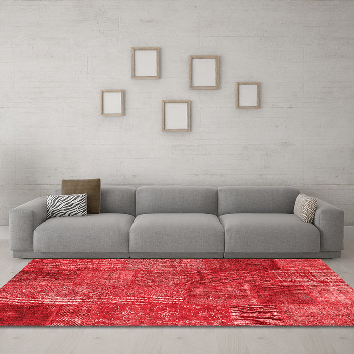 Transitional Red Washable Rugs