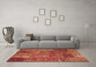 Machine Washable Patchwork Brown Transitional Rug in a Living Room,, wshcon2684brn