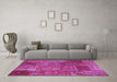 Machine Washable Patchwork Purple Transitional Area Rugs in a Living Room, wshcon2684pur