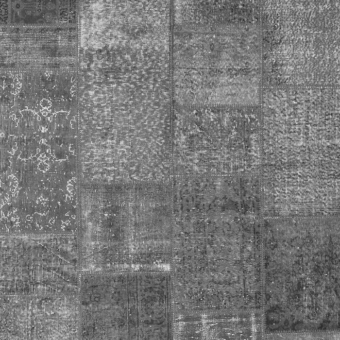 Serging Thickness of Machine Washable Patchwork Gray Transitional Rug, wshcon2684gry