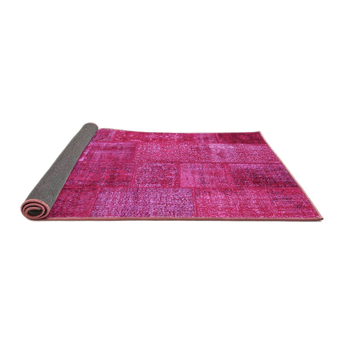 Sideview of Patchwork Pink Transitional Rug, con2684pnk