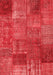 Patchwork Red Transitional Area Rugs