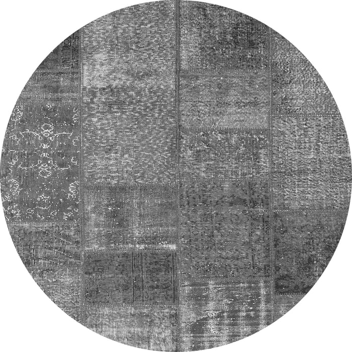 Square Patchwork Gray Transitional Rug, con2684gry