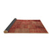 Sideview of Patchwork Brown Transitional Rug, con2684brn