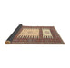 Thickness of Contemporary Sienna Brown Southwestern Rug, con2685