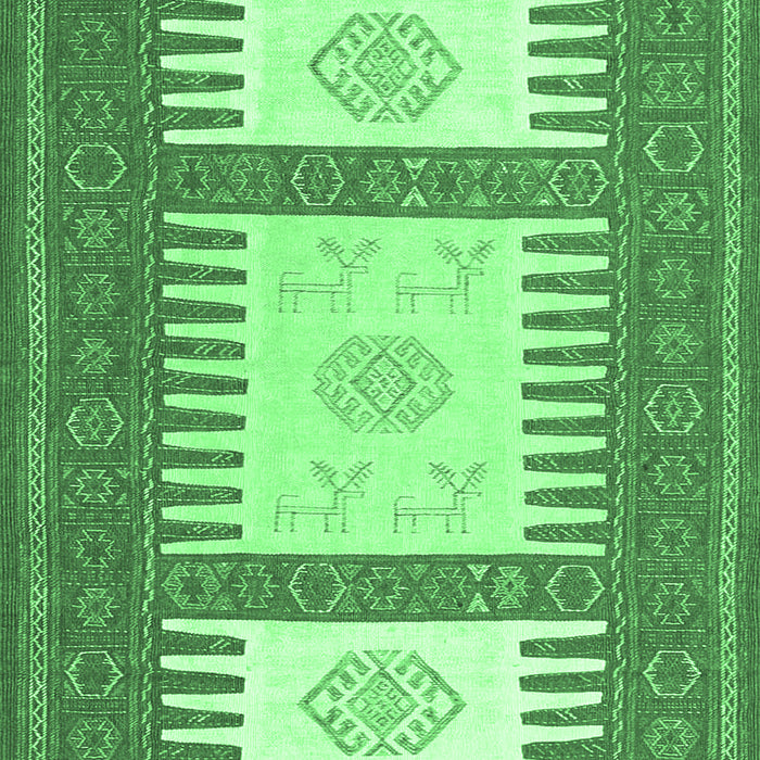 Machine Washable Southwestern Emerald Green Country Area Rugs, wshcon2685emgrn