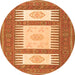 Machine Washable Southwestern Orange Country Area Rugs, wshcon2685org