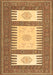 Machine Washable Southwestern Brown Country Rug, wshcon2685brn