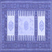 Square Southwestern Blue Country Rug, con2685blu