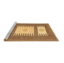 Sideview of Machine Washable Southwestern Brown Country Rug, wshcon2685brn