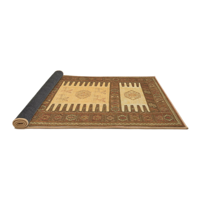 Sideview of Southwestern Brown Country Rug, con2685brn