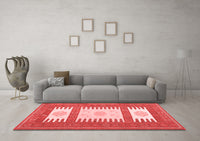 Machine Washable Southwestern Red Country Rug, wshcon2685red