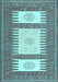 Southwestern Light Blue Country Rug, con2685lblu