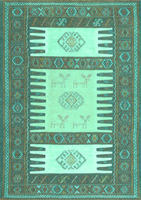 Southwestern Turquoise Country Rug, con2685turq