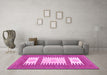 Machine Washable Southwestern Pink Country Rug in a Living Room, wshcon2685pnk