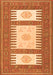 Serging Thickness of Machine Washable Southwestern Orange Country Area Rugs, wshcon2685org